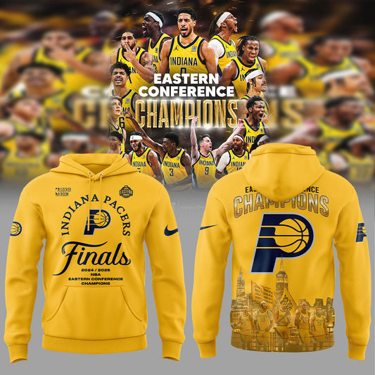 Limited Edition Indiana Pacers 2025 Eastern Conference Champions Yellow Hoodie