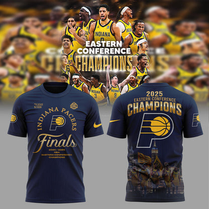 Limited Edition Indiana Pacers 2025 Eastern Conference Champions Blue Tshirt