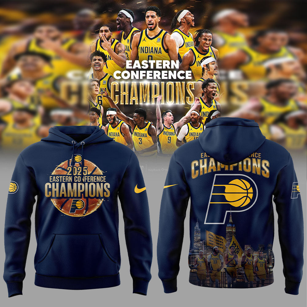 Limited Edition Indiana Pacers 2025 Eastern Conference Champions Blue Hoodie