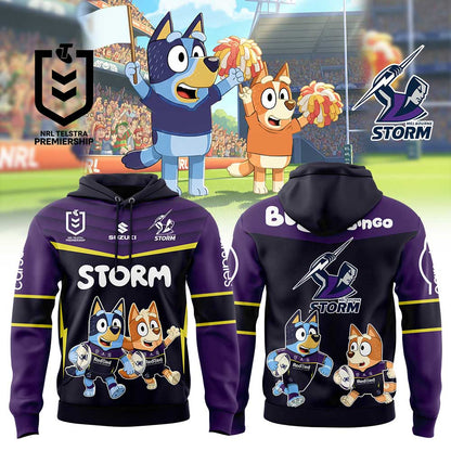 Limited Edition Melbourne Storm Bluey and Bingo Hoodie