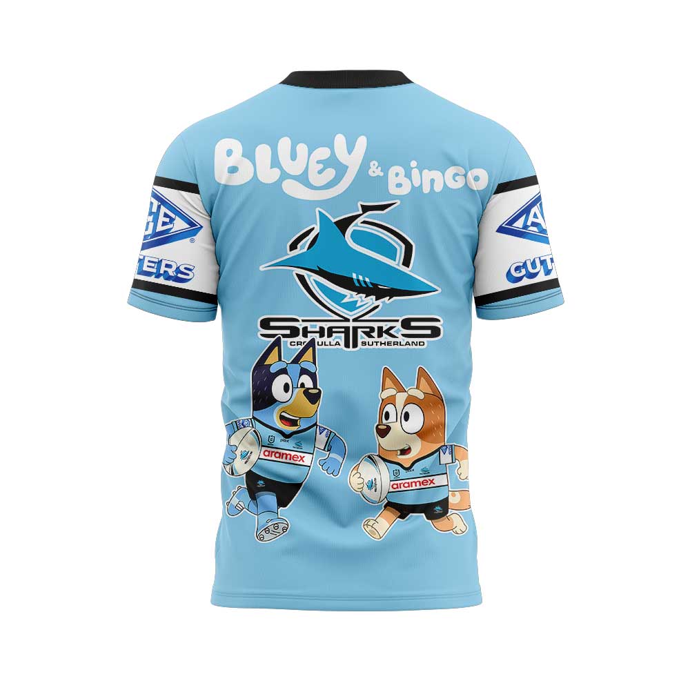 Limited Edition Cronulla Sharks Bluey and Bingo T-Shirt