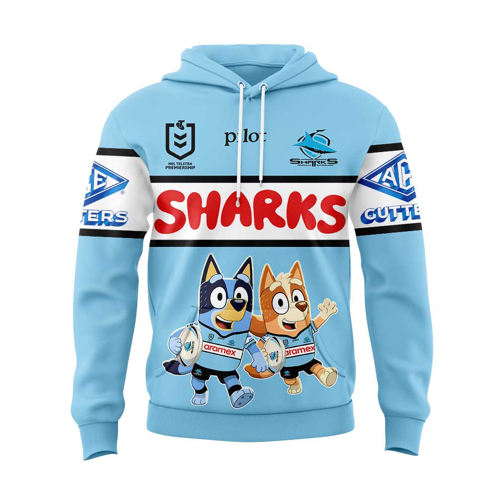 Limited Edition Cronulla Sharks Bluey and Bingo Hoodie