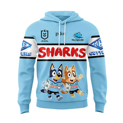 Limited Edition Cronulla Sharks Bluey and Bingo Hoodie