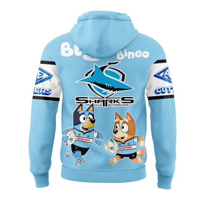 Limited Edition Cronulla Sharks Bluey and Bingo Hoodie