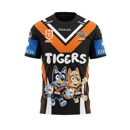 Limited Edition Wests Tigers Bluey and Bingo T-Shirt