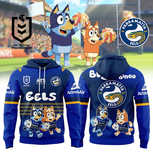 Limited Edition Parramatta Eels x Bluey and Bingo Hoodie