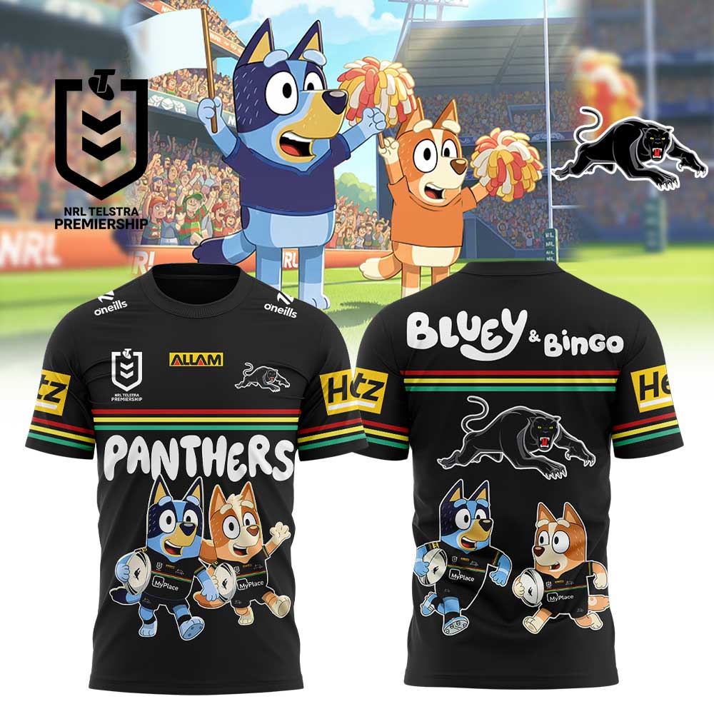 Limited Edition Penrith Panthers Bluey and Bingo T-Shirt