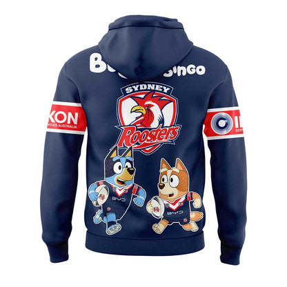 Limited Edition Sydney Roosters Bluey and Bingo Hoodie