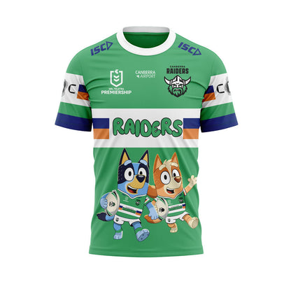 Limited Edition Canberra Raiders Bluey and Bingo T-Shirt