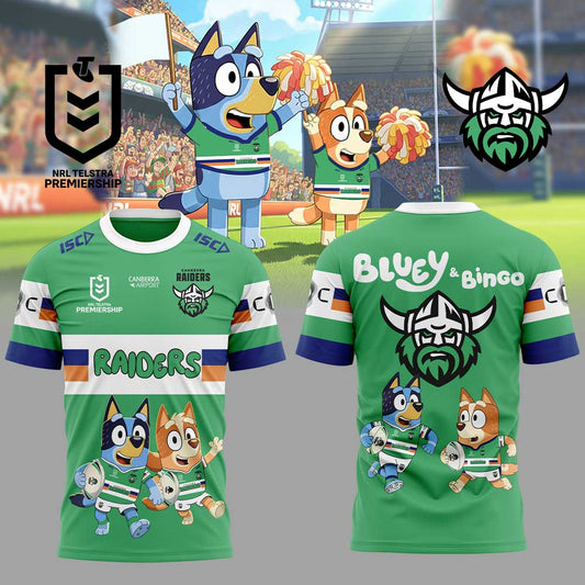 Limited Edition Canberra Raiders Bluey and Bingo T-Shirt