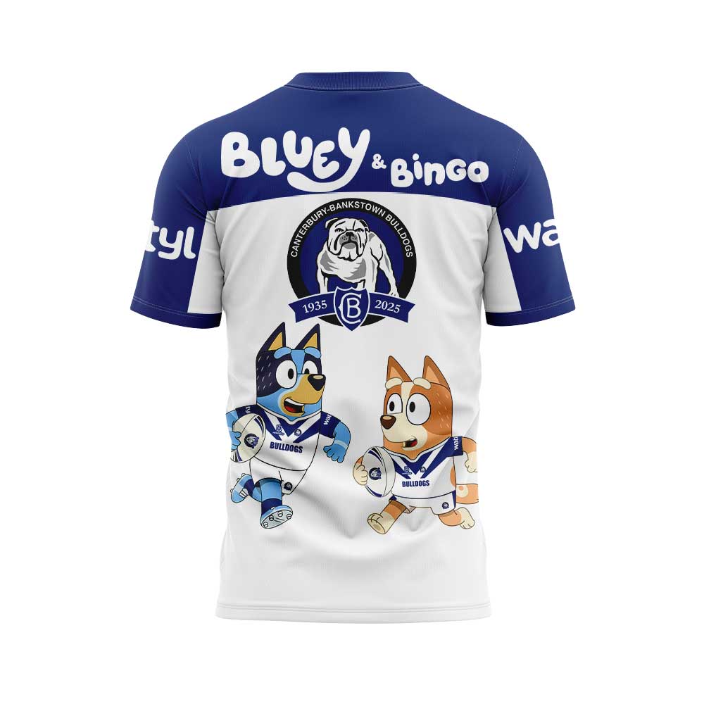 Limited Edition Canterbury Bulldogs x Bluey and Bingo T-Shirt
