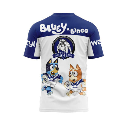 Limited Edition Canterbury Bulldogs x Bluey and Bingo T-Shirt
