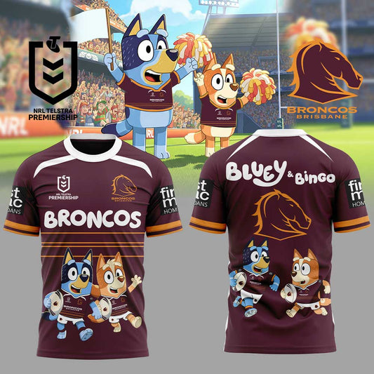Limited Edition Brisbane Broncos x Bluey and Bingo T-Shirt