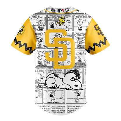 Limited Edition San Diego Padres 75th Anniversary of Peanuts Plus Jersey