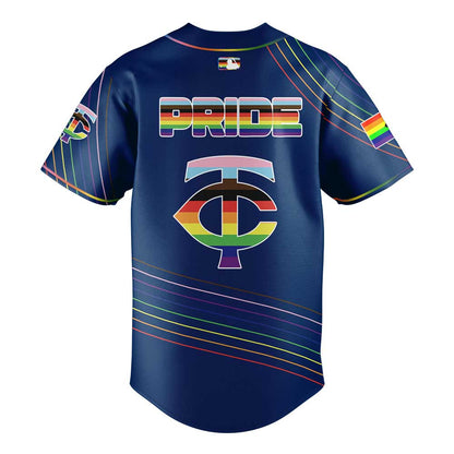 Limited Edition Minnesota Twins Happy Pride Month Blue Jersey