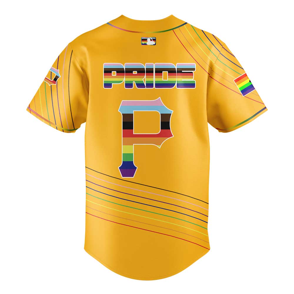 Limited Edition Pittsburgh Pirates Happy Pride Month Yellow Jersey