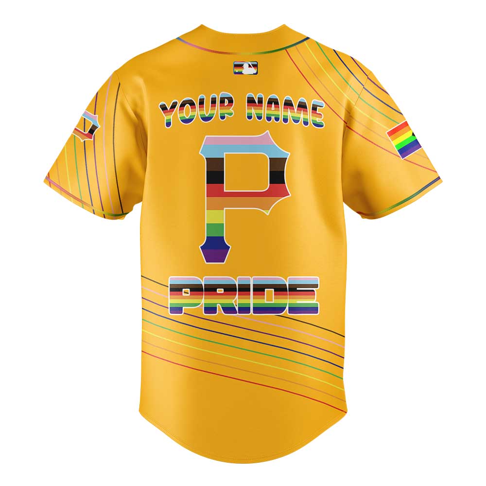 Limited Edition Pittsburgh Pirates Happy Pride Month Yellow Jersey