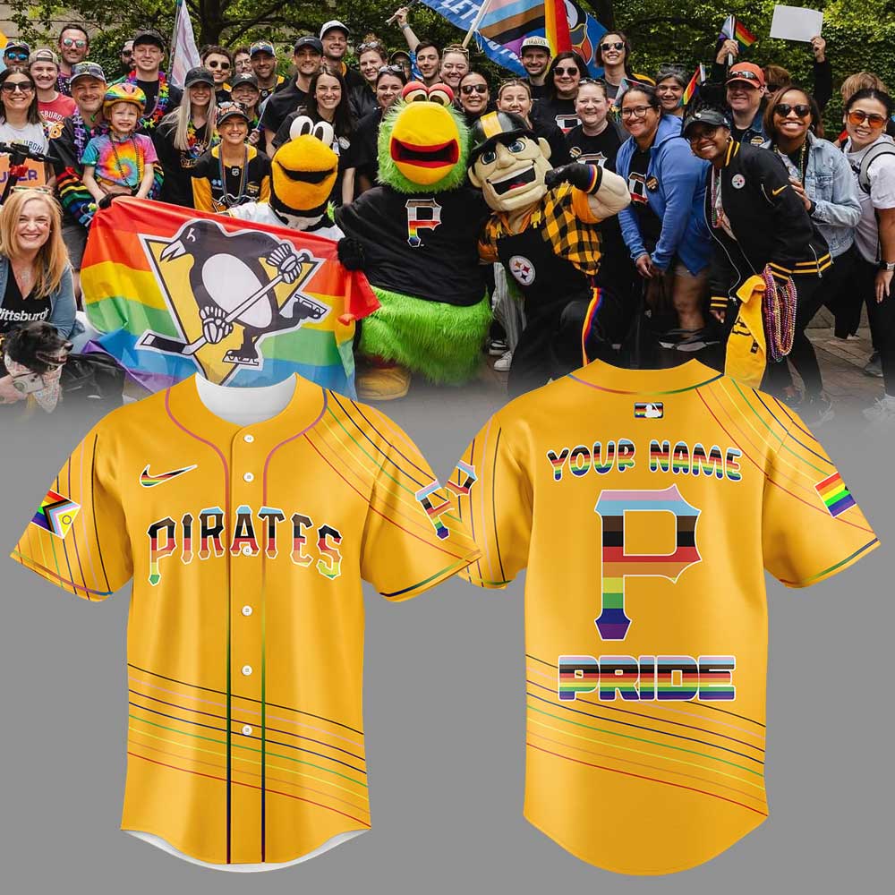 Limited Edition Pittsburgh Pirates Happy Pride Month Yellow Jersey