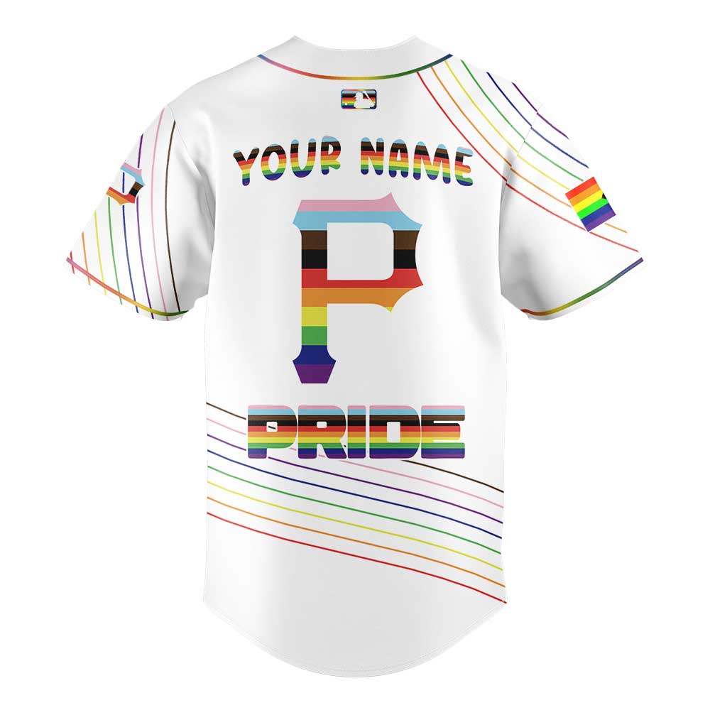 Limited Edition Pittsburgh Pirates Happy Pride Month White Jersey