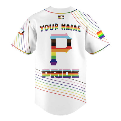 Limited Edition Pittsburgh Pirates Happy Pride Month White Jersey