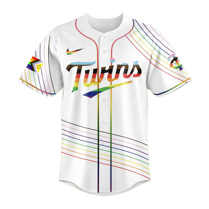 Limited Edition Minnesota Twins Happy Pride Month White Jersey