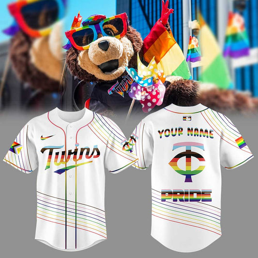 Limited Edition Minnesota Twins Happy Pride Month White Jersey