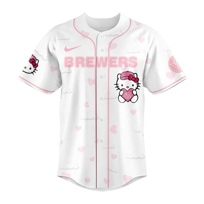 Limited Edition Milwaukee Brewers x Hello Kitty Night Plus Jersey