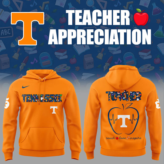 Tennessee Football TEACHER Appreciation 2025 range Combo Hoodie