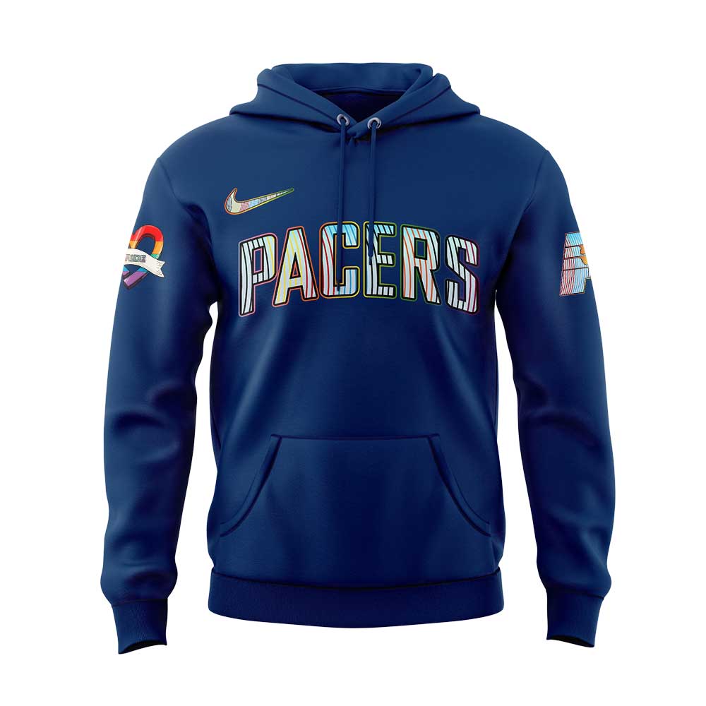 Indiana Pacers LGBTQ Pride 2025 Blue Hoodie