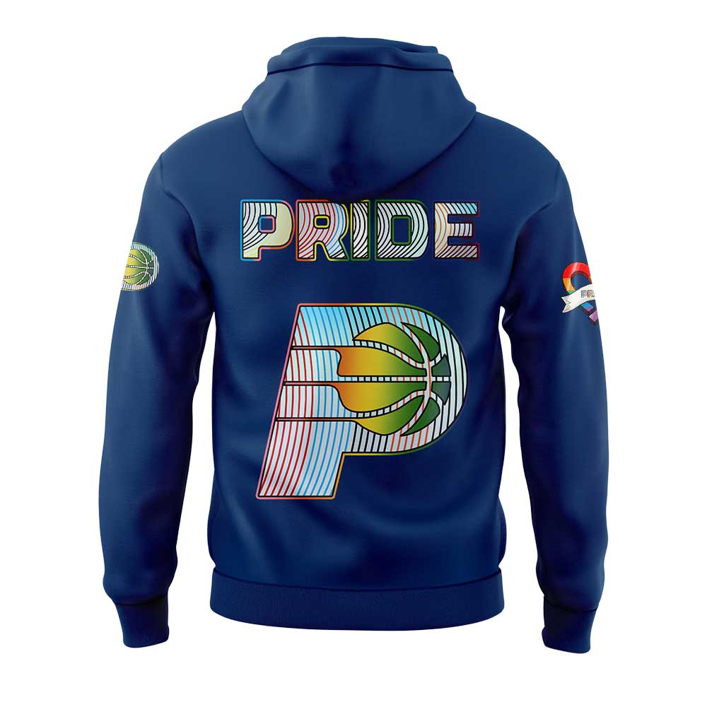 Indiana Pacers LGBTQ Pride 2025 Blue Hoodie