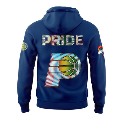 Indiana Pacers LGBTQ Pride 2025 Blue Hoodie