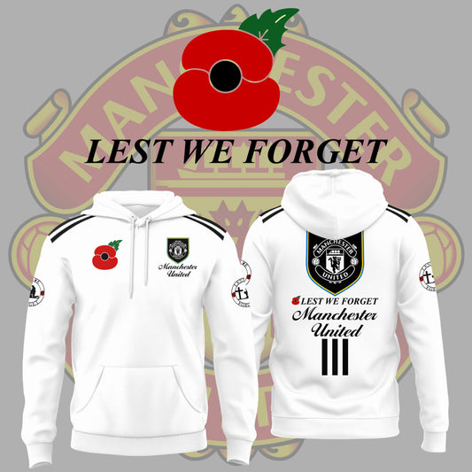 🌺 Manchester United FC 🌺 Lest We Forget 2025 Limited Edition Combo Hoodie