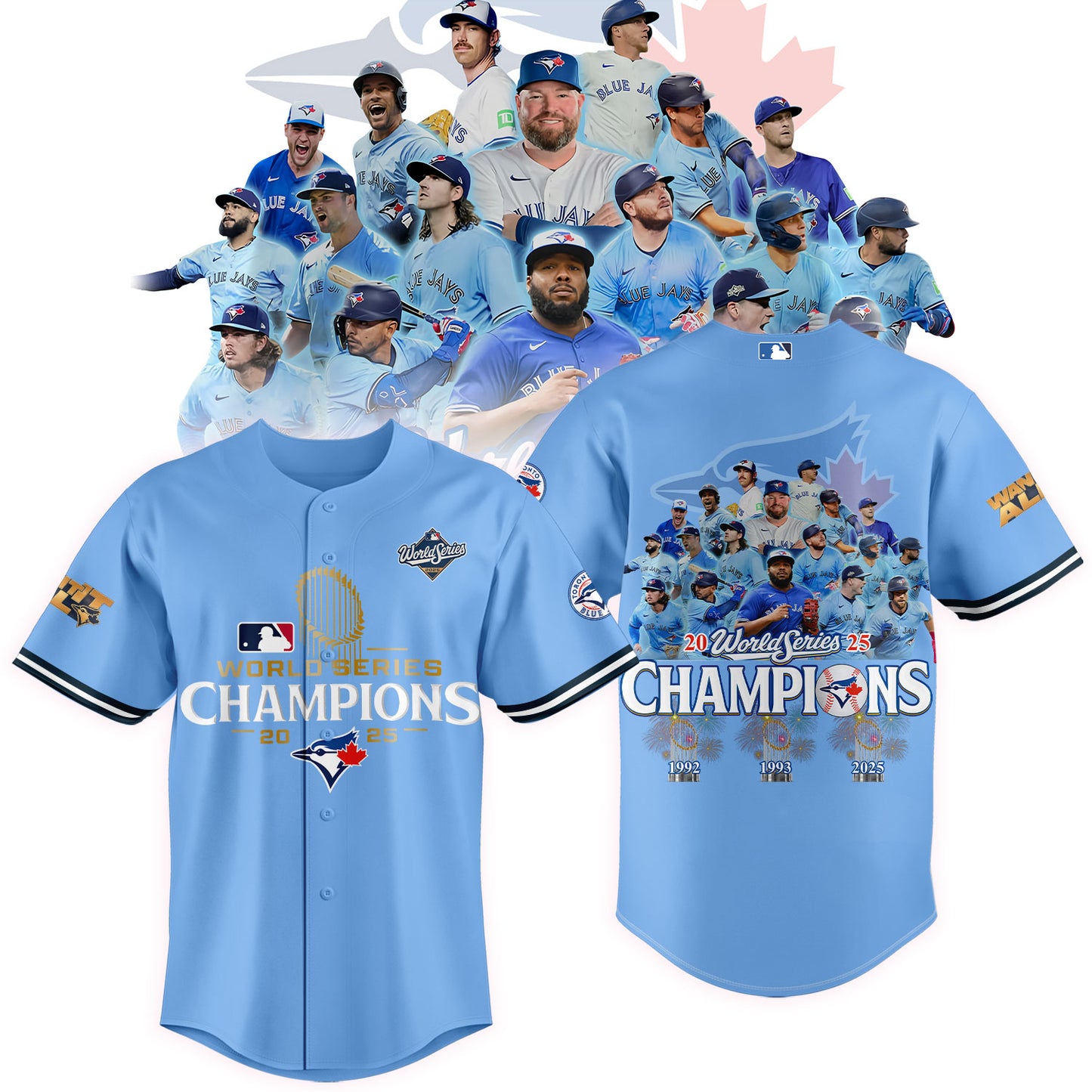 Limited Edition Toronto Blue Jays World Series Champions 2025 Combo Jersey