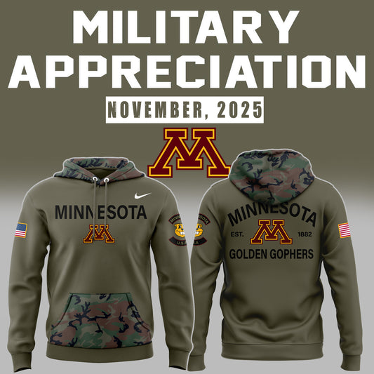 Limited Edition Minnesota Football Military Appreciation 2025 Hoodie