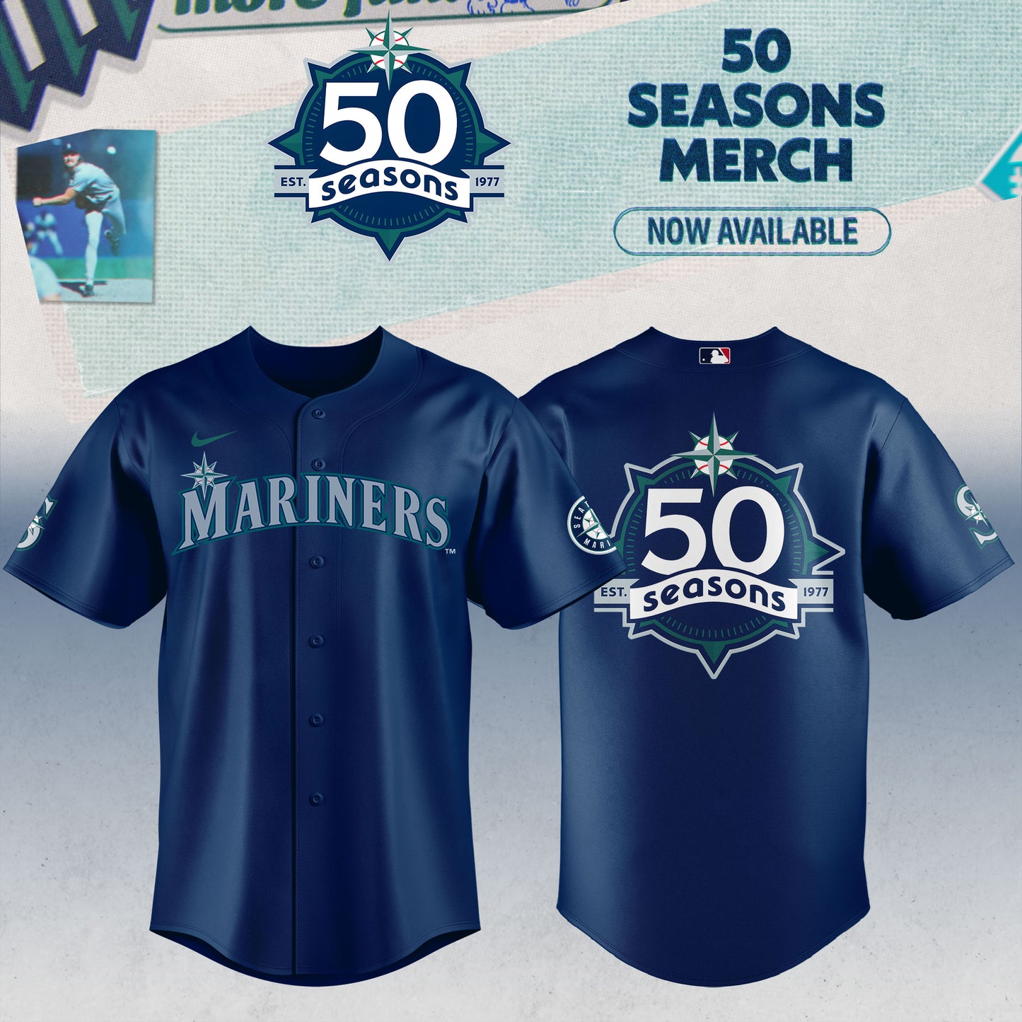 Seattle Mariners 50 Seasons Celebration Special Edition Jersey