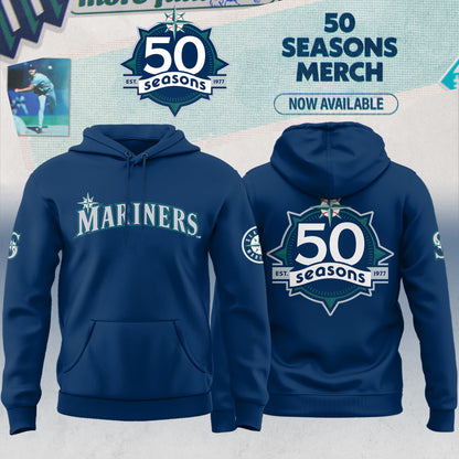 Seattle Mariners 50 Seasons Celebration Special Edition Hoodie