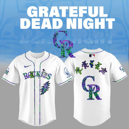 Colorado Rockies Grateful Dead Night Jersey Flat Cap Set