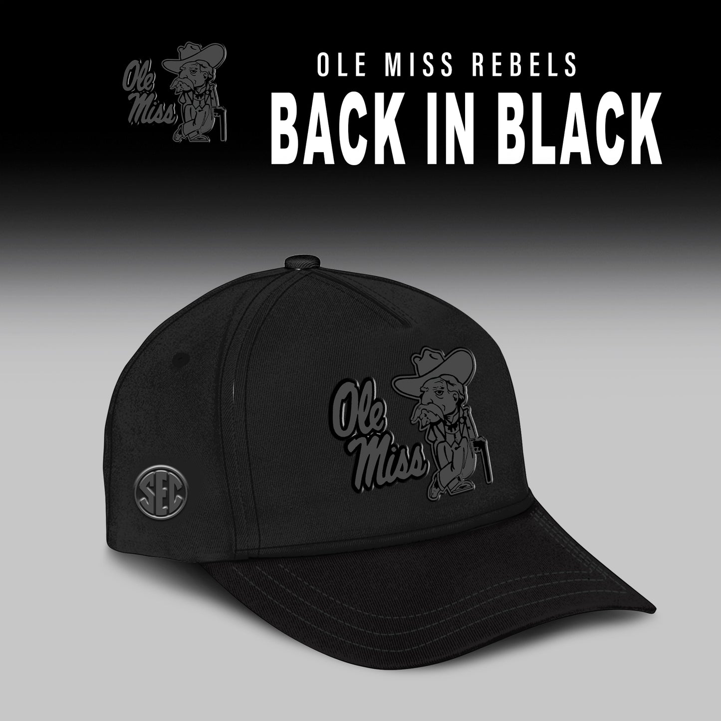 Ole Miss Football Back In Black Limited Edition Combo Hoodie