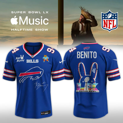 Buffalo Bills Bad Bunny 2026 Super Bowl LX Customized Jersey