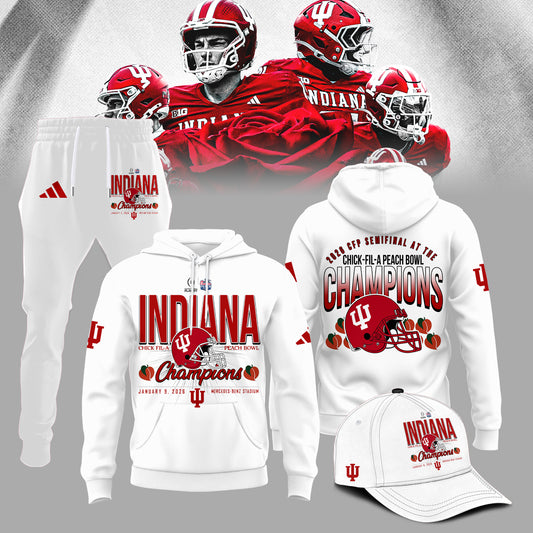 Indiana Hoosiers Football Champions Peach Bowl 2025/26 Hoodie