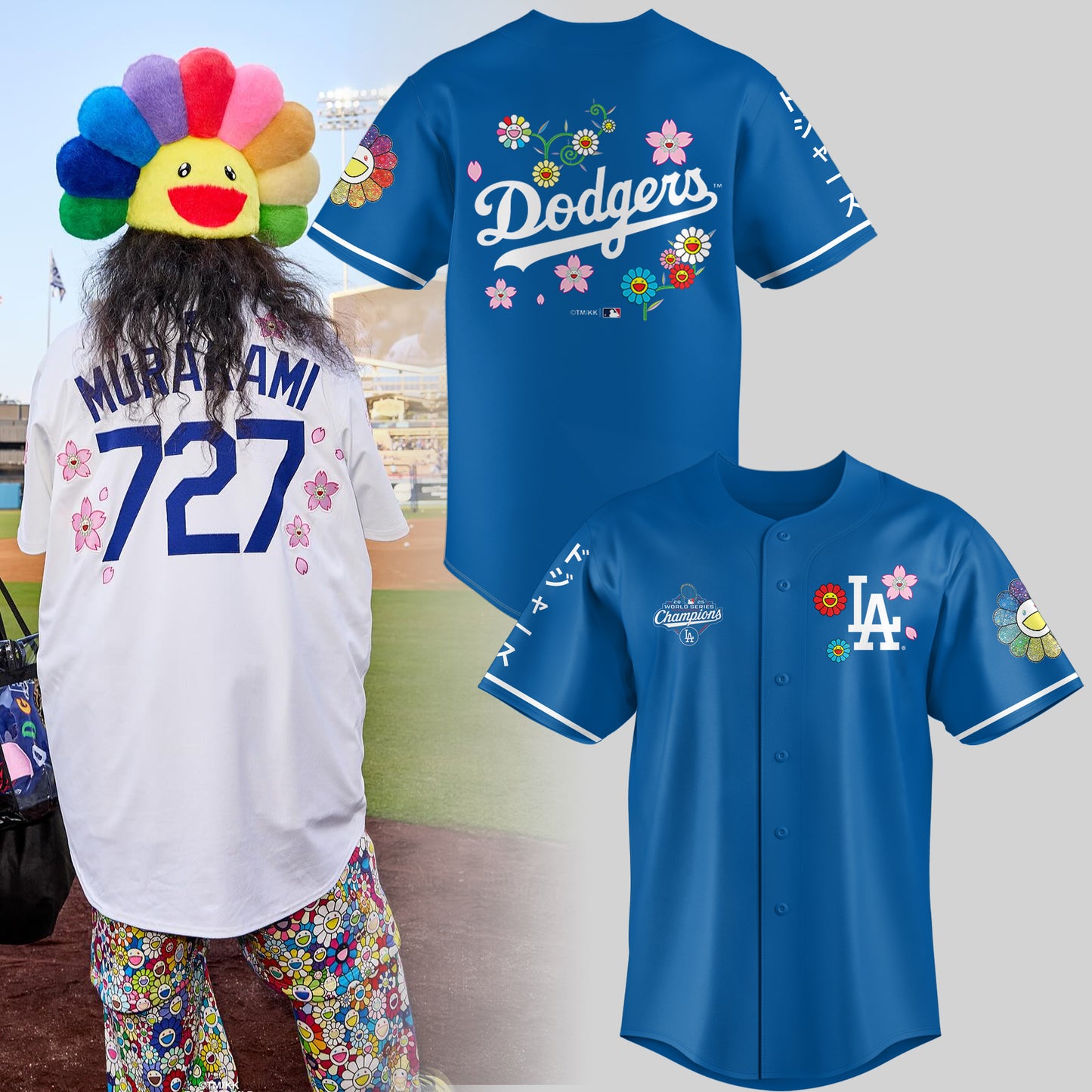 Los Angeles Dodgers 2025 WS Champions x Takashi Murakami Limited Edition Jersey