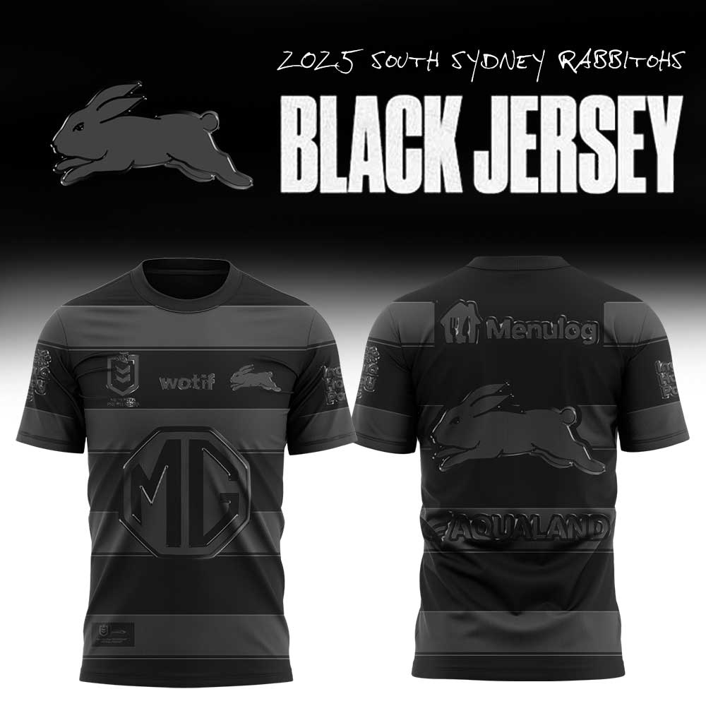 Limited Edition South Sydney Rabbitohs Back In Black Uniform Shirt