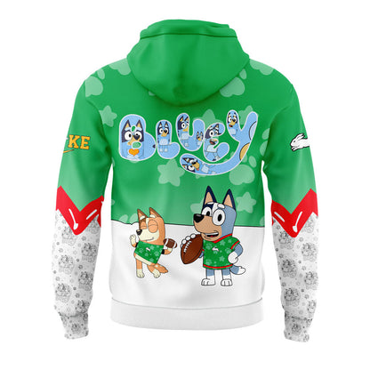 South Sydney Rabbitohs x Bluey and Bingo Hoodie