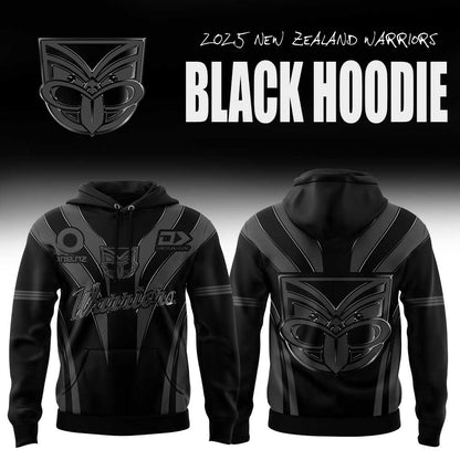 Limited Edition One NZ Warriors Back In Black Uniform Hoodie