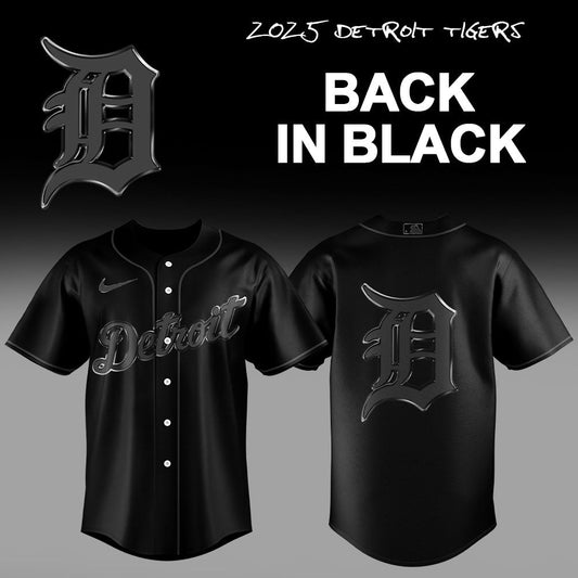 Limited Edition Detroit Tigers Back In Black Combo Jersey