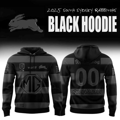 Limited Edition South Sydney Rabbitohs Back In Black Hoodie