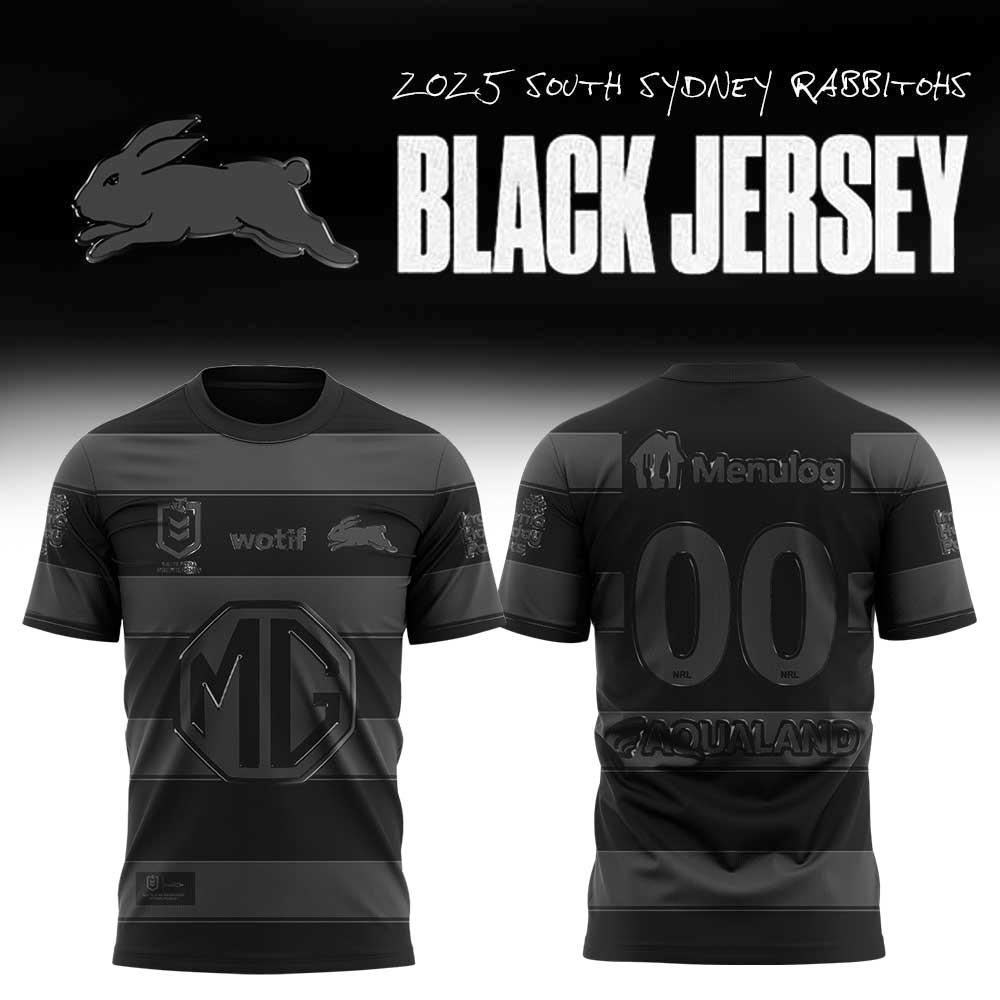 Limited Edition South Sydney Rabbitohs Back In Black Uniform Shirt