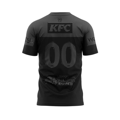 Canterbury Bulldogs Back In Black Uniform Shirt Custom Number For Fans