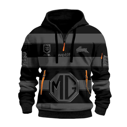 South Sydney Rabbitohs Back In Black Half Zip Hoodie