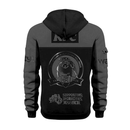 Limited Edition Canterbury Bulldogs Back In Black Half Zip Hoodie